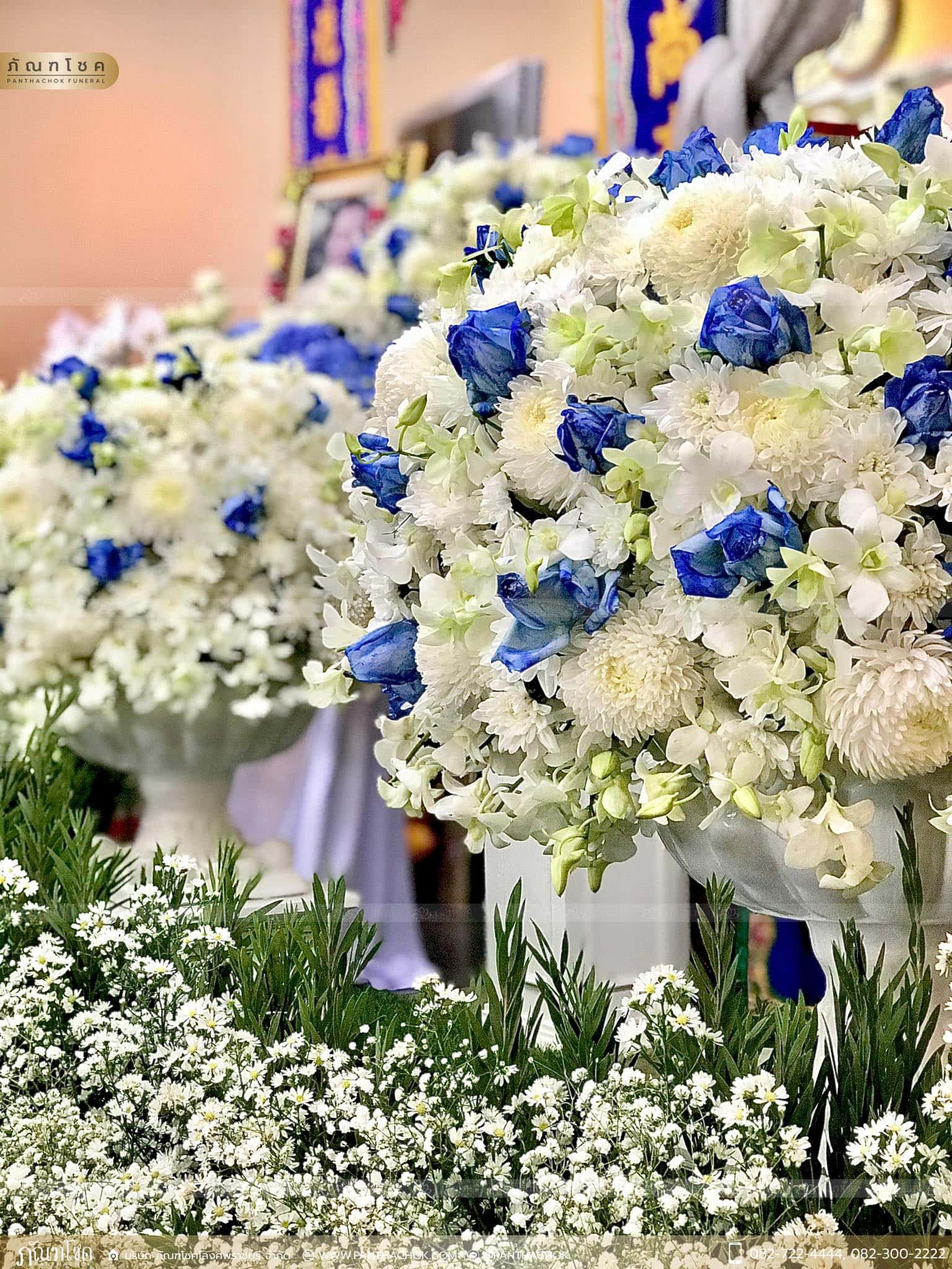 ชุดดอกไม้งานศพ วัดเทพศิรินทราวาส ราชวรวิหาร 9