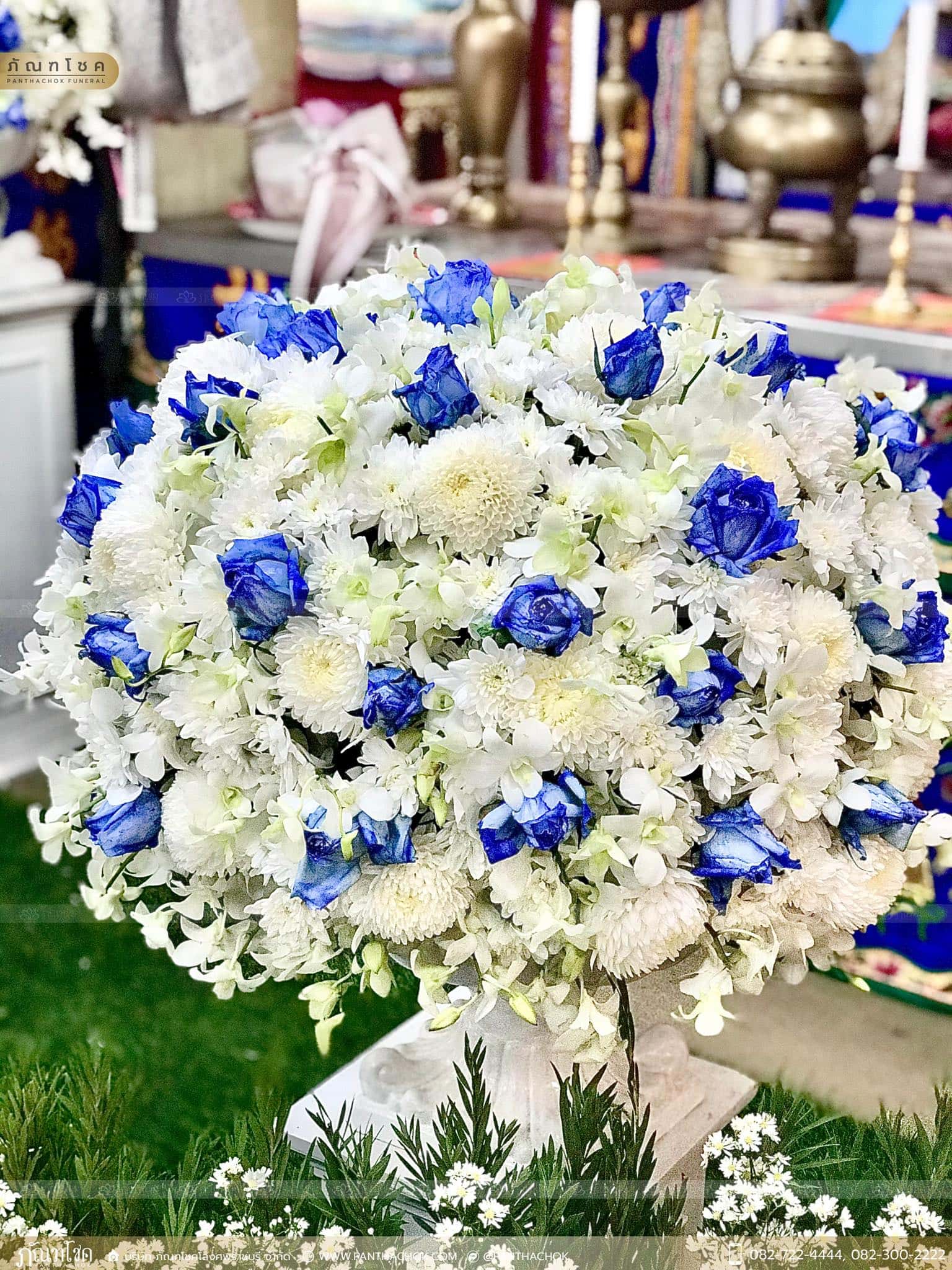 ชุดดอกไม้งานศพ วัดเทพศิรินทราวาส ราชวรวิหาร 10