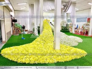 นกยูงงานศพ วัดไทร นครปฐม ดอกไม้หน้าศพอลังการ ดอกไม้งานศพสวยหรู รับจัดงานศพหรูหราอลังการ