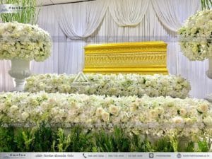 นกยูงงานศพ วัดไทร นครปฐม ร้านดอกไม้นครปฐมแนะนำ จัดงานศพสวยๆ นกยูงงานศพ