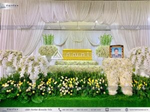 นกยูงงานศพ วัดไทร นครปฐม ดอกไม้นครปฐม รับจัดงานนครปฐม จัดงานศพนครปฐม