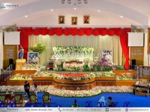 ดอกไม้งานศพแบบคริสต์ ดอกไม้หน้ารูป จัดงานแบบคริสต์