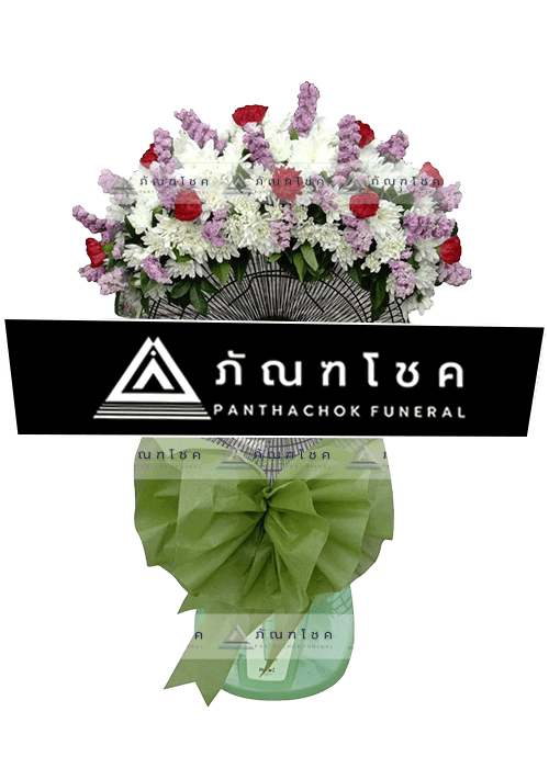 พวงหรีด พวงหรีดดอกไม้สด พวงหรีดพัดลม