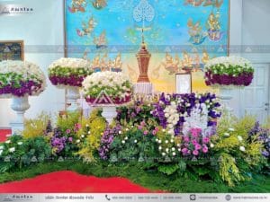 The Beautiful White and Purple Funeral Flowers-Coffin-4