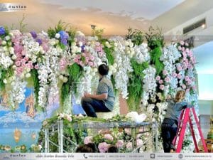 ดอกไม้หน้าศพสวยหรูแบบนกยูง
